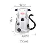 Maxbell Milk Glass Kettle Cute Coffee Pot Portable for Milk Small