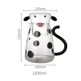 Maxbell Milk Glass Kettle Cute Coffee Pot Portable for Milk large