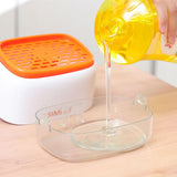 Maxbell Dish Soap Dispenser Sink Countertop Organizer for Washroom Home Toilet Orange