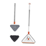 Maxbell Mop Multipurpose 360 Degree Rotation Triangle Mopping for Wall Kitchen Floor White