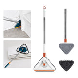 Maxbell Mop Multipurpose 360 Degree Rotation Triangle Mopping for Wall Kitchen Floor White