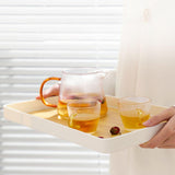 Maxbell Portable Serving Tray Dessert Tray Fruit Plate for Cookie Pastry Fruits Rectangle Large