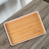 Maxbell Portable Serving Tray Dessert Tray Fruit Plate for Cookie Pastry Fruits Rectangle Large