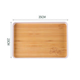 Maxbell Portable Serving Tray Dessert Tray Fruit Plate for Cookie Pastry Fruits Rectangle Large