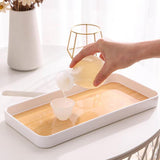 Maxbell Portable Serving Tray Dessert Tray Fruit Plate for Cookie Pastry Fruits Rectangle Medium
