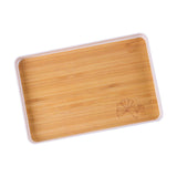 Maxbell Portable Serving Tray Dessert Tray Fruit Plate for Cookie Pastry Fruits Rectangle Medium