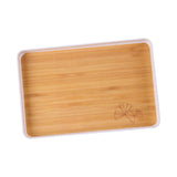 Maxbell Portable Serving Tray Dessert Tray Fruit Plate for Cookie Pastry Fruits Rectangle Medium