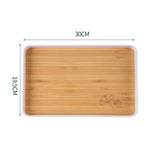 Maxbell Portable Serving Tray Dessert Tray Fruit Plate for Cookie Pastry Fruits Rectangle Medium