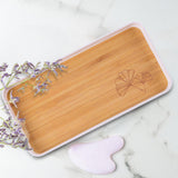 Maxbell Portable Serving Tray Dessert Tray Fruit Plate for Cookie Pastry Fruits Rectangle Small