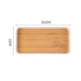 Maxbell Portable Serving Tray Dessert Tray Fruit Plate for Cookie Pastry Fruits Rectangle Small