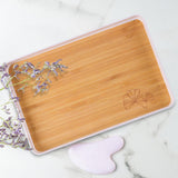Maxbell Portable Serving Tray Dessert Tray Fruit Plate for Cookie Pastry Fruits Rectangle XL