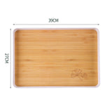 Maxbell Portable Serving Tray Dessert Tray Fruit Plate for Cookie Pastry Fruits Rectangle XL