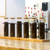 Maxbell Household Tea Display Rack Glass Bottle Spice Rack for Tea