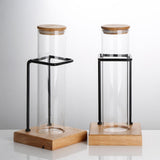Maxbell Household Tea Display Rack Glass Bottle Spice Rack for Tea