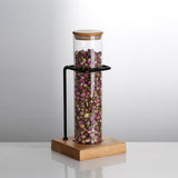 Maxbell Household Tea Display Rack Glass Bottle Spice Rack for Tea