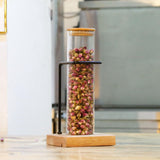 Maxbell Household Tea Display Rack Glass Bottle Spice Rack for Tea