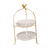 Maxbell Luxury Cake Stand 3 Tier Serving Tray Dessert Tray for Kitchen Pastry Candy 2 floors