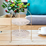 Maxbell Luxury Cake Stand 3 Tier Serving Tray Dessert Tray for Kitchen Pastry Candy 2 floors