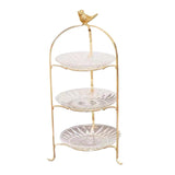 Maxbell Luxury Cake Stand 3 Tier Serving Tray Dessert Tray for Kitchen Pastry Candy 3 floors