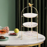 Maxbell Luxury Cake Stand 3 Tier Serving Tray Dessert Tray for Kitchen Pastry Candy 3 floors