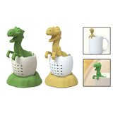 Maxbell Dinosaur Tea Infuser with Tray Teaware Tea Diffuser for Spices Seasonings Green