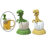 Maxbell Dinosaur Tea Infuser with Tray Teaware Tea Diffuser for Spices Seasonings Green