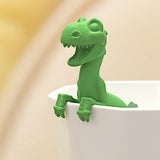 Maxbell Dinosaur Tea Infuser with Tray Teaware Tea Diffuser for Spices Seasonings Green