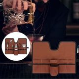Maxbell Canvas Bartender Kit Bag Cocktail Tool bag Accessories for Home Indoor Brown