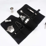 Maxbell Canvas Bartender Kit Bag Cocktail Tool bag Accessories for Home Indoor Black