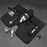 Maxbell Canvas Bartender Kit Bag Cocktail Tool bag Accessories for Home Indoor Black