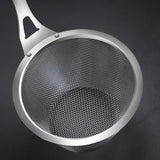 Maxbell Stainless Steel Pasta Spaghetti Strainer Wooden Handle Simple to Clean