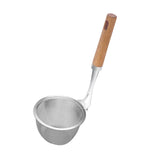 Maxbell Stainless Steel Pasta Spaghetti Strainer Wooden Handle Simple to Clean