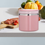 Maxbell Kitchen Thermal Cup Pink Portable Porridge Lunch Box for Travel Picnic 1000ml