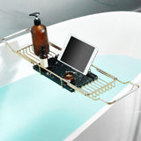 Maxbell Bathtub Caddy Tray Bath Organizer Rack Non Slip for Bathroom Hotel Household