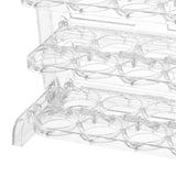 Maxbell Three Layers Egg Tray Dispenser Holder 24 Grid for Kitchen Drawer Household White