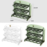 Maxbell Three Layers Egg Tray Dispenser Holder 24 Grid for Kitchen Drawer Household White