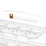 Maxbell Three Layers Egg Tray Dispenser Holder 24 Grid for Kitchen Drawer Household White