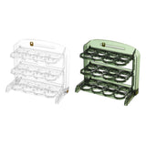 Maxbell Three Layers Egg Tray Dispenser Holder 24 Grid for Kitchen Drawer Household White