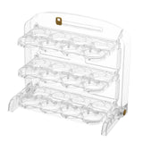 Maxbell Three Layers Egg Tray Dispenser Holder 24 Grid for Kitchen Drawer Household White