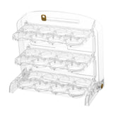 Maxbell Three Layers Egg Tray Dispenser Holder 24 Grid for Kitchen Drawer Household White