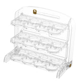 Maxbell Three Layers Egg Tray Dispenser Holder 24 Grid for Kitchen Drawer Household White