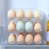 Maxbell Three Layers Egg Tray Dispenser Holder 24 Grid for Kitchen Drawer Household White