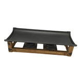 Maxbell Grill Pan Griddle Plate with Wooden Shelf for Picnic Alcohol Heated Barbecue Large