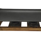 Maxbell Grill Pan Griddle Plate with Wooden Shelf for Picnic Alcohol Heated Barbecue Large