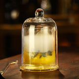 Maxbell 400ml Glass Cup Drinking Mug Clear with Dome for Home Decoration