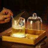 Maxbell 400ml Glass Cup Drinking Mug Clear with Dome for Home Decoration