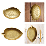 Maxbell Wooden Leaf Shape Refreshment Tray Bathroom Cosmetic Tray for Hotel Home Style A