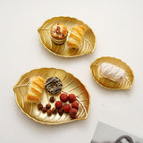 Maxbell Wooden Leaf Shape Refreshment Tray Bathroom Cosmetic Tray for Hotel Home Style A