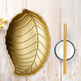 Maxbell Wooden Leaf Shape Refreshment Tray Bathroom Cosmetic Tray for Hotel Home Style A