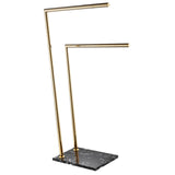 Maxbell Towel Holder Durable with Marble Base Washcloth Stand for Washroom Kitchen Aureate